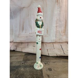 Ceramic snowman Noel‎ long breathe Xmas Decor candy cane tree figure